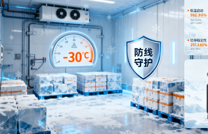 冷库备用电源：四极 / 六极发电机如何守住 - 30℃低温防线？